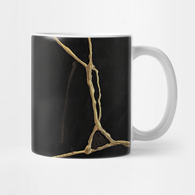 BLACK KINTSUGI BROKEN ART MINIMAL by ArtisticEnvironments